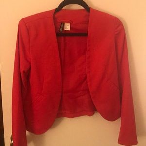 Adorable cropped red blazer from H+M